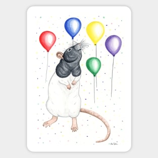 Birthday Rat Sticker